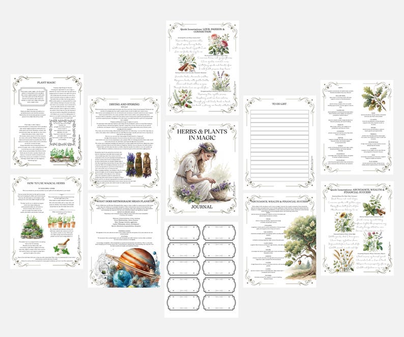 Grimorio de Magia Herbal: Diario de Brujería Verde (PDF) imagen 7