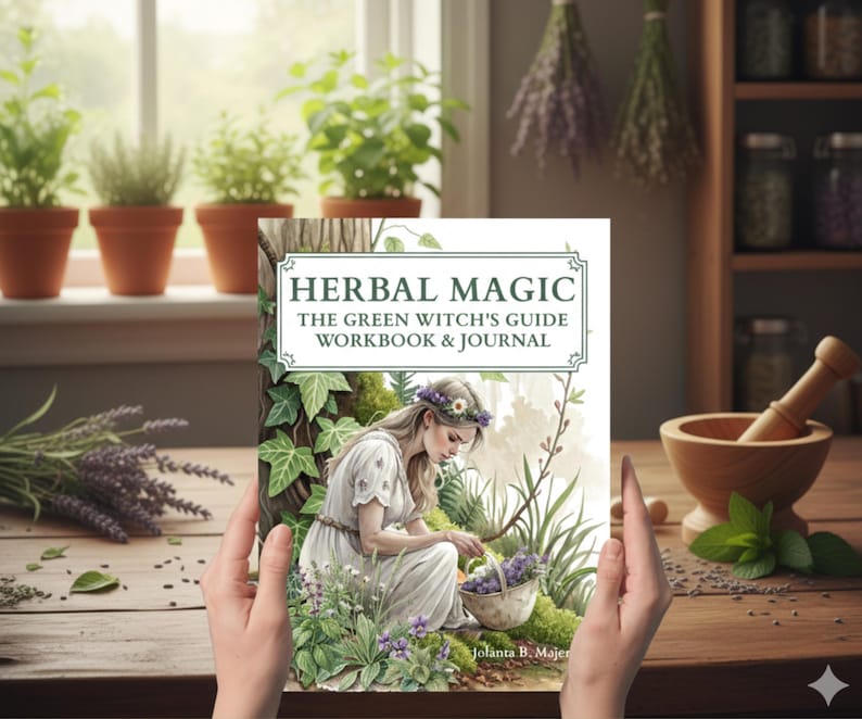 HERBAL MAGIC: The Green Witch’s Guide Workbook & Journal 350 Pages immagine 11