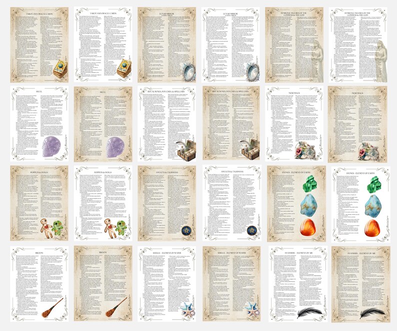 Witchcraft Tools Grimoire Pages: Book of Shadows (PDF Download) image 2