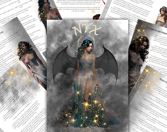 Nyx Goddess Greek Mythology, Grimoire Pages Printable