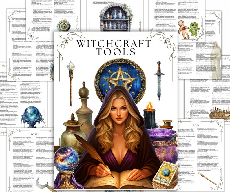 Witchcraft Tools Grimoire Pages: Book of Shadows (PDF Download) image 16