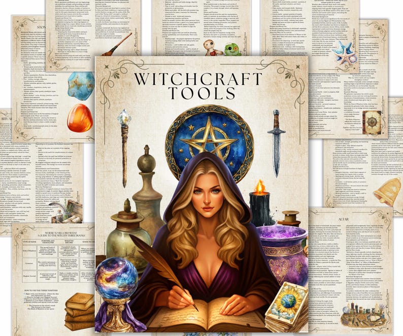 Witchcraft Tools Grimoire Pages: Book of Shadows (PDF Download) image 7