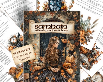 Samhain Sabbat, Grimoire Pages, Witchcraft Pagan Wicca, Instant download