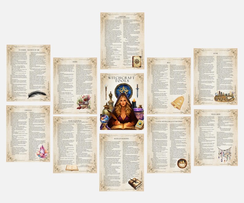 Witchcraft Tools Grimoire Pages: Book of Shadows (PDF Download) image 14