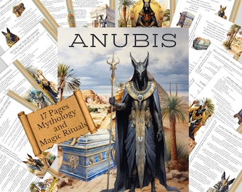 ANUBIS Dios egipcio, Mitología egipcia Brujería Grimorio Páginas