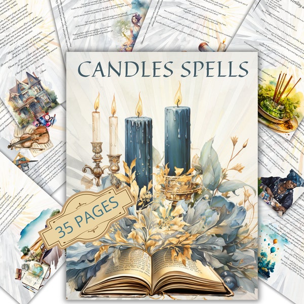 Candle Spells: Witchcraft Guide, Book of Shadows (PDF Download)