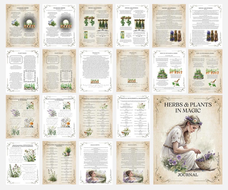 Grimorio de Magia Herbal: Diario de Brujería Verde (PDF) imagen 2