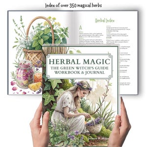 HERBAL MAGIC: The Green Witch’s Guide Workbook & Journal 350 Pages immagine 17