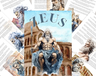Zeus Greek God, Greek Mythology, Printable PDF