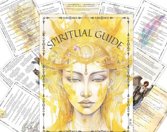 Guía espiritual, páginas de grimorio de brujería. Descarga instantánea.