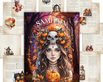Samhain Sabbat Guide: Wiccan Spells, Rituals, Recipes (Printable)