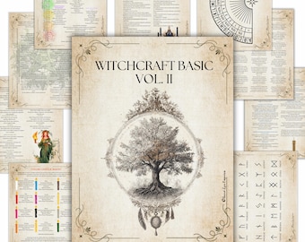 Brujería Básica Vol. II – PDF Imprimible / Chakras, Auras, Aceites, Incienso, Magia Lunar