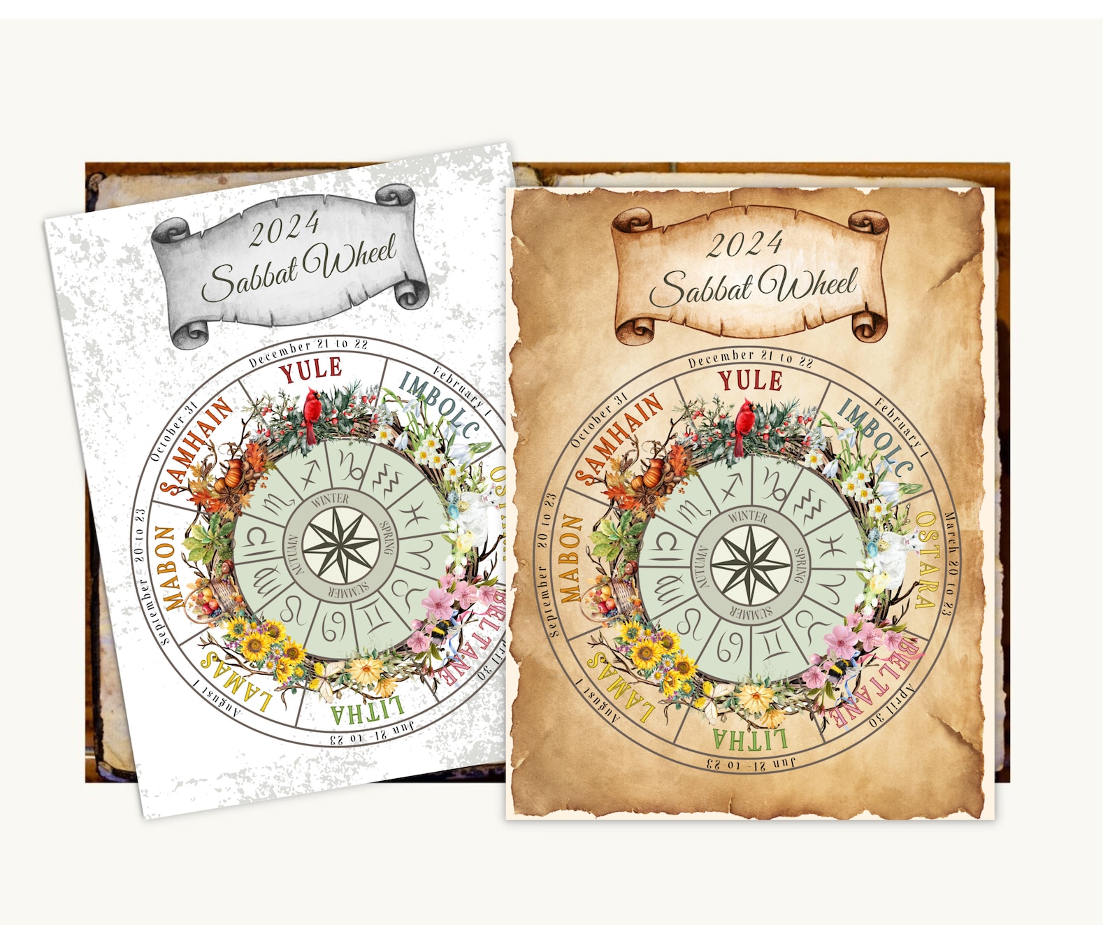 2024 WHEEL of the YEAR, Sabbat Calendar Etsy