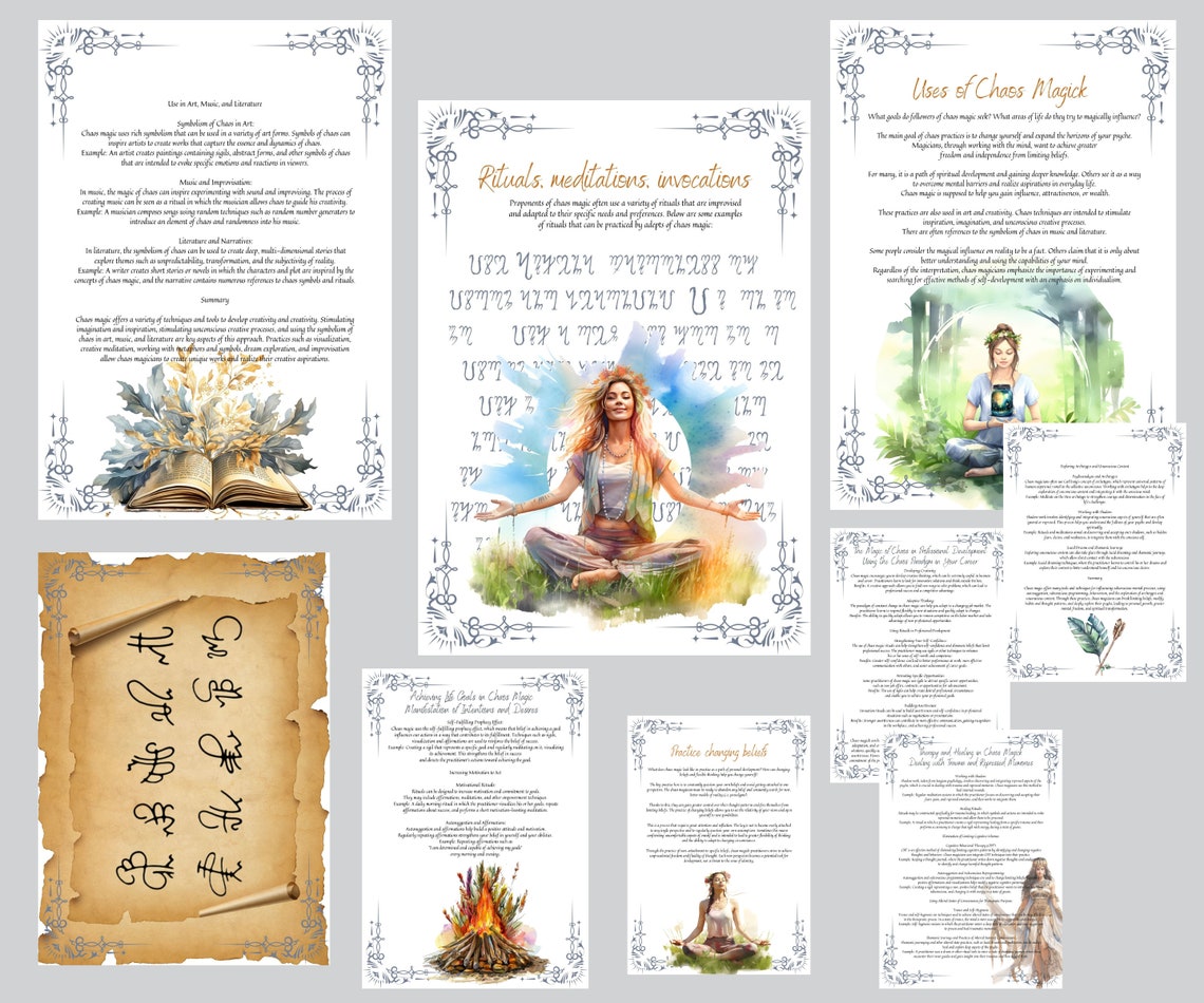 Chaos Magic: Printable PDF Guide for Sigil Creation, Rituals, and ...