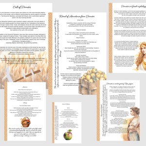 Demeter Goddess Greek Mythology, Grimoire Pages Printable - Etsy