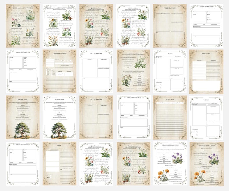 Grimorio de Magia Herbal: Diario de Brujería Verde (PDF) imagen 4