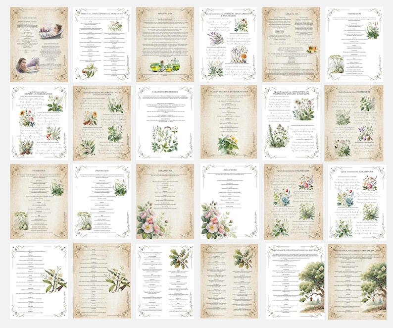 Grimorio de Magia Herbal: Diario de Brujería Verde (PDF) imagen 3