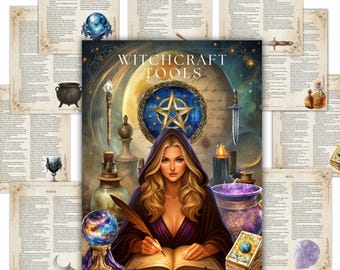 Witchcraft Tools Grimoire Pages: Book of Shadows (PDF Download)