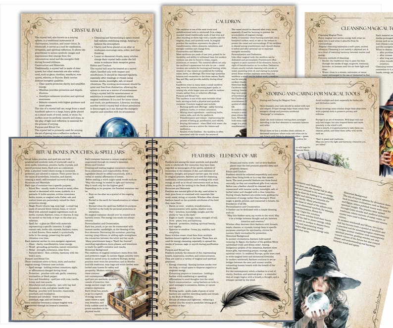 Witchcraft Tools Grimoire Pages: Book of Shadows (PDF Download) image 8