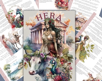 Hera Goddess, Greek Mythology, Printable PDF
