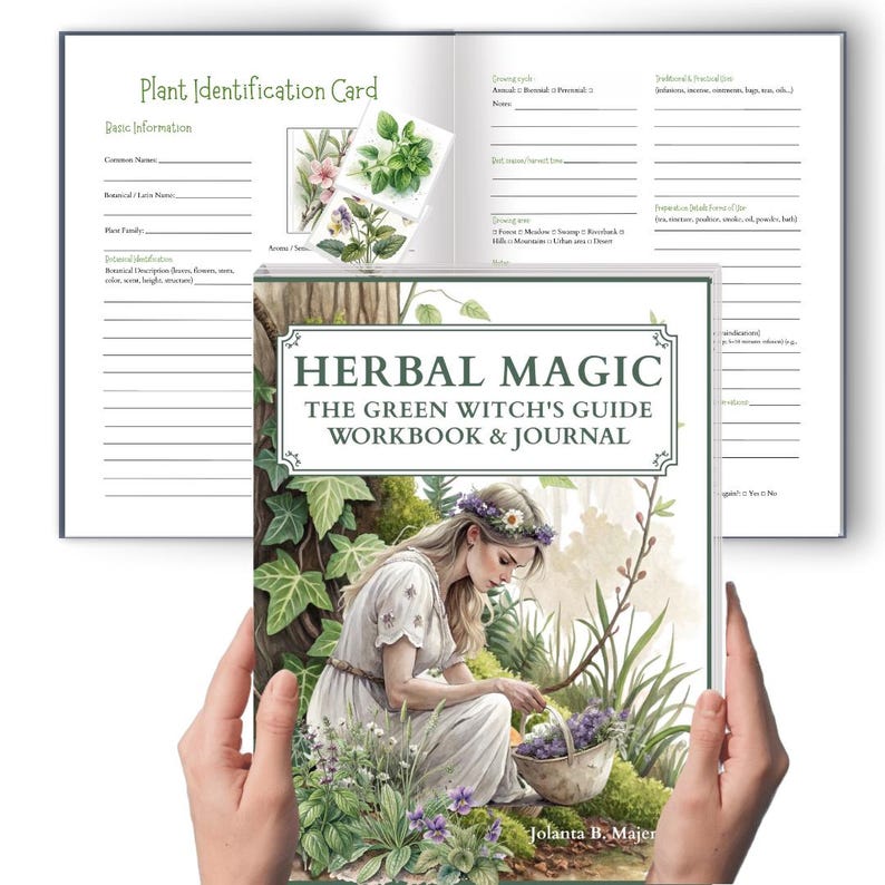 HERBAL MAGIC: The Green Witch’s Guide Workbook & Journal 350 Pages immagine 7