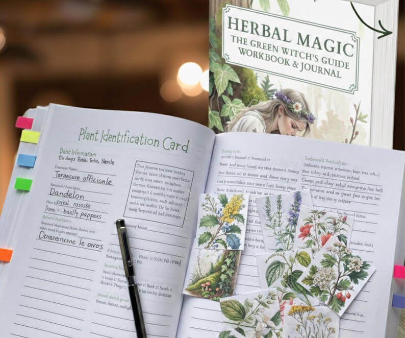 HERBAL MAGIC: The Green Witch’s Guide Workbook & Journal 350 Pages immagine 8