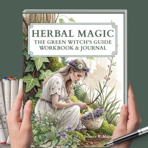 HERBAL MAGIC: The Green Witch’s Guide Workbook & Journal 350 Pages immagine 2