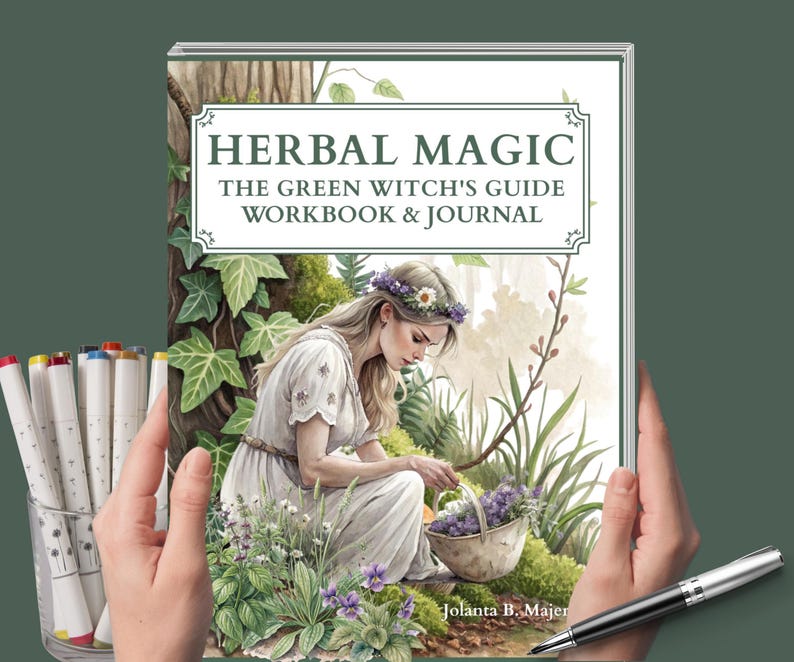 HERBAL MAGIC: The Green Witch’s Guide Workbook & Journal 350 Pages immagine 2