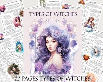 WHAT TYPES of WITCHE are you, 22 Pages Grimoire Witchcraft,  Book of Shadow, Wicca Pagan