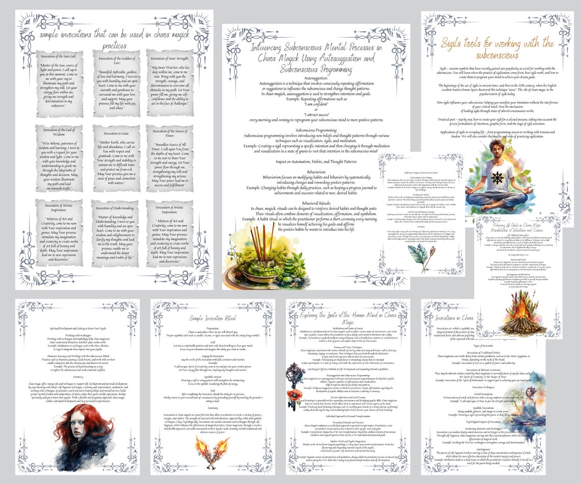 Chaos Magic: Printable PDF Guide for Sigil Creation, Rituals, and ...
