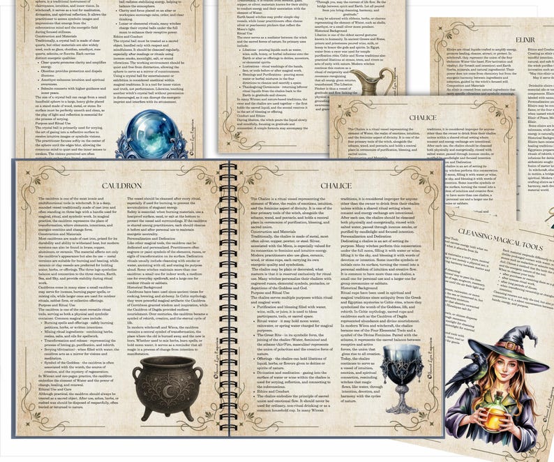 Witchcraft Tools Grimoire Pages: Book of Shadows (PDF Download) image 10