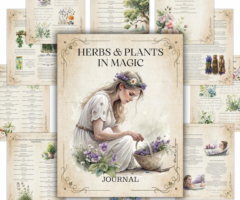 Grimorio de Magia Herbal: Diario de Brujería Verde (PDF) imagen 1