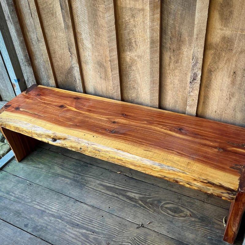 Indoor Live Edge Bench - Etsy