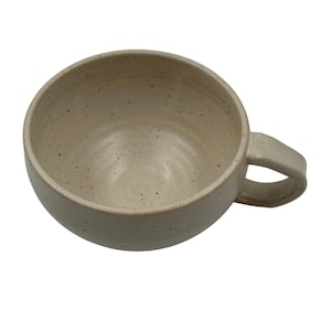 Hand-made teacup, small, natural, in Danish design by Heidi Vang, pastel colors, ceramic mug, mug, coffee cup, salt bowl