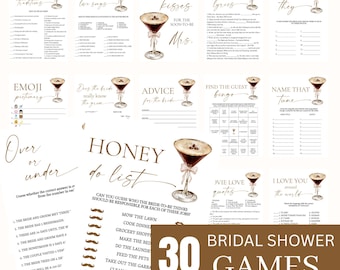 Love Is Brewing Bridal Shower Games Bundle, Coffee Theme (Digital Download), BR4