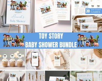 Toy Story Baby Shower Invitation Bundle, It's A Boy Story, (Digital Download), BA3