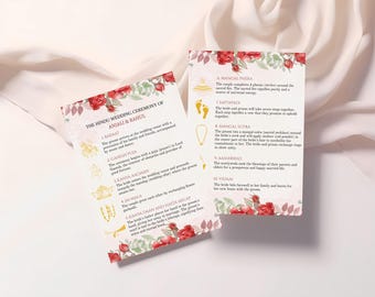 Indian Wedding Ceremony Program Template (Digital Download)
