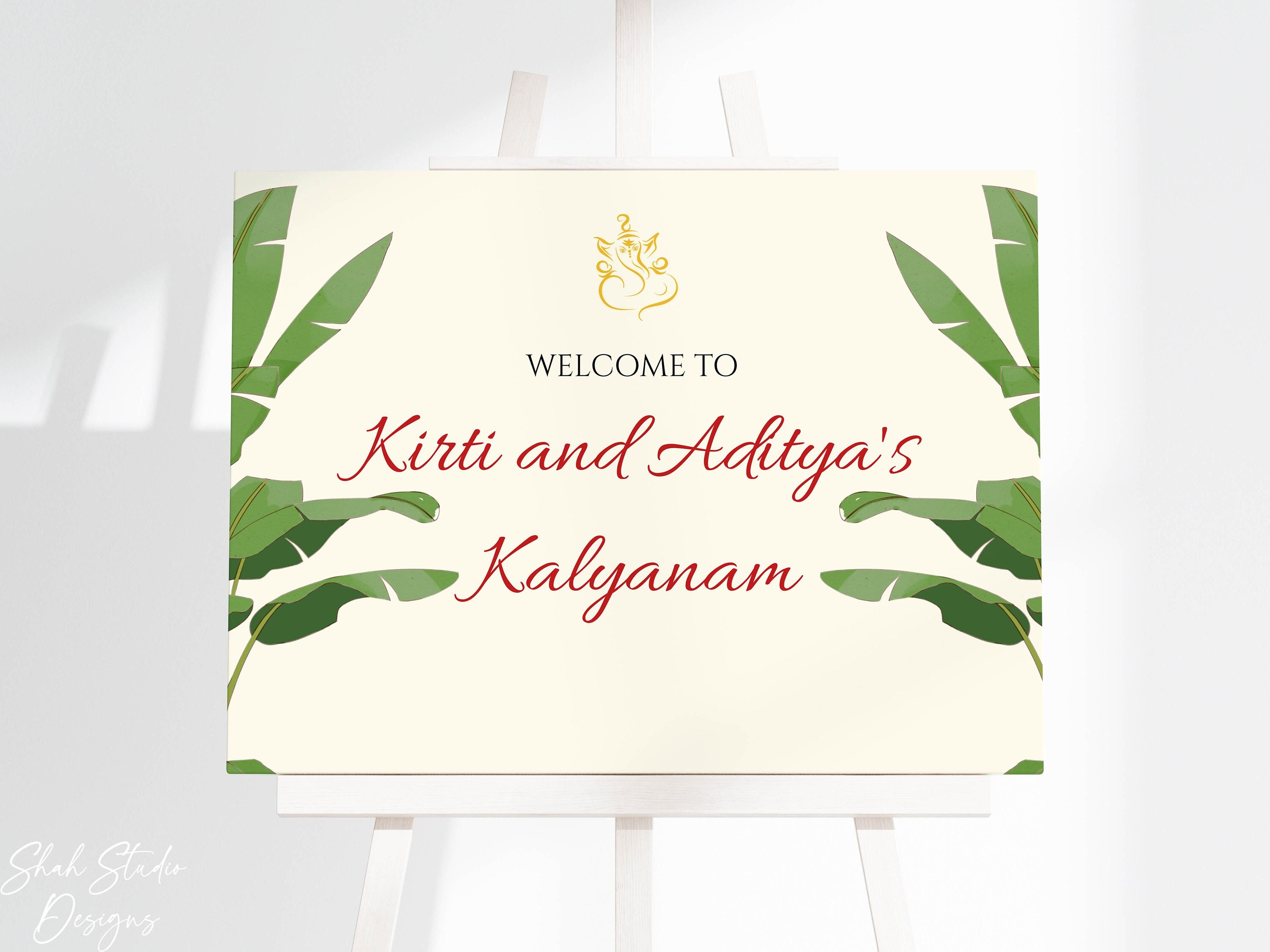 Telugu Wedding Welcome Sign as Telugu Wedding Signages South -  Norway