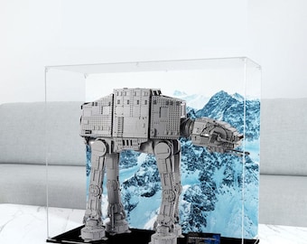 Acrylic Display Case for LEGO® Star Wars AT-AT™ 75313 with Background