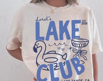 Lake bachelorette party matching shirts, camp bach custom comfort colors tee