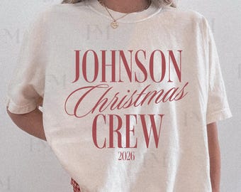 Personalized Family Christmas Crew Shirt:  Matching Custom Adult Kids Toddler Baby Holiday Family Reunion