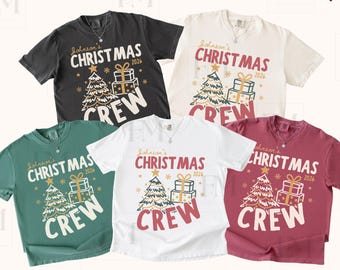 Personalized Family Christmas Crew Shirt:  Matching Custom Adult Kids Toddler Baby Holiday Family Reunion