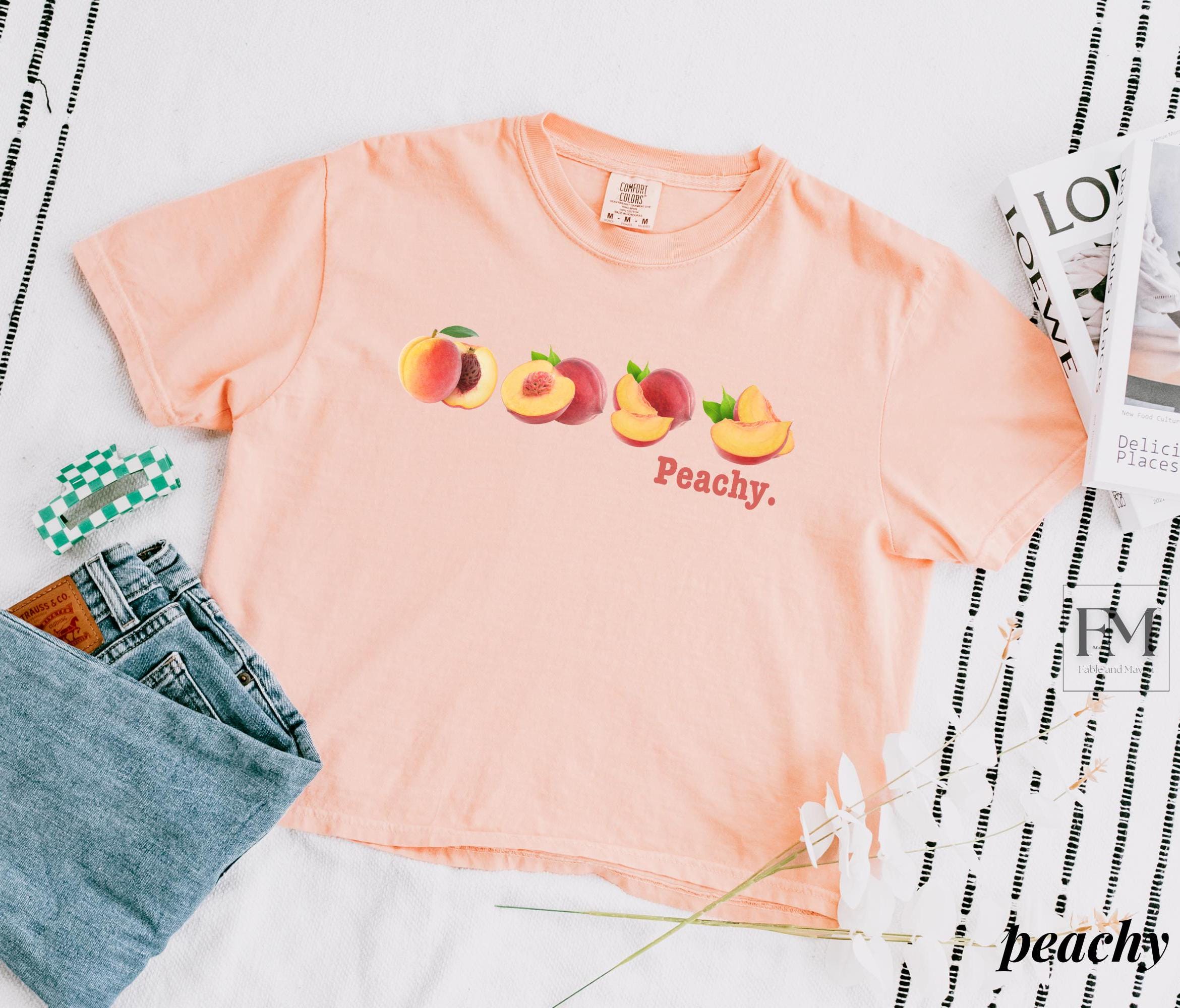 Tシャツ・カットソー SATUR Banana Tree Graphic Short Sleeve T-Shirt Peach Coral tsa-1075-coral.jpg?v=