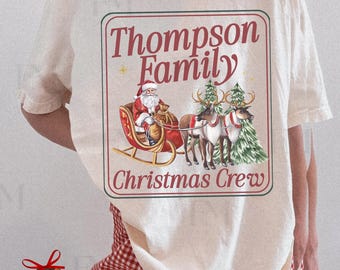 Personalized Family Christmas Crew Shirt:  Matching Custom Adult Kids Toddler Baby Holiday Family Reunion