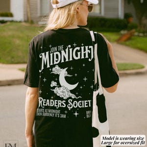 Late night readers book club gift, reading Tshirt, night owl shirt, midnight book club, booktok merch retro literary gift for bookworm