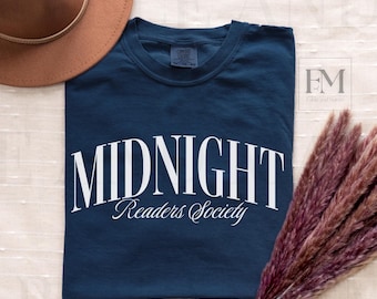 Late night readers book club gift Comfort Colors midnight reading t-shirt for night owl book lover merch literary bookworm gift for her