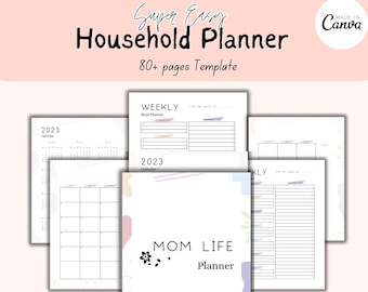 Carpeta de gestión del hogar imprimible, Planificador del hogar, Plantilla de presupuesto del hogar, Gestión del hogar, Plan de limpieza, Organizador de vida PDF