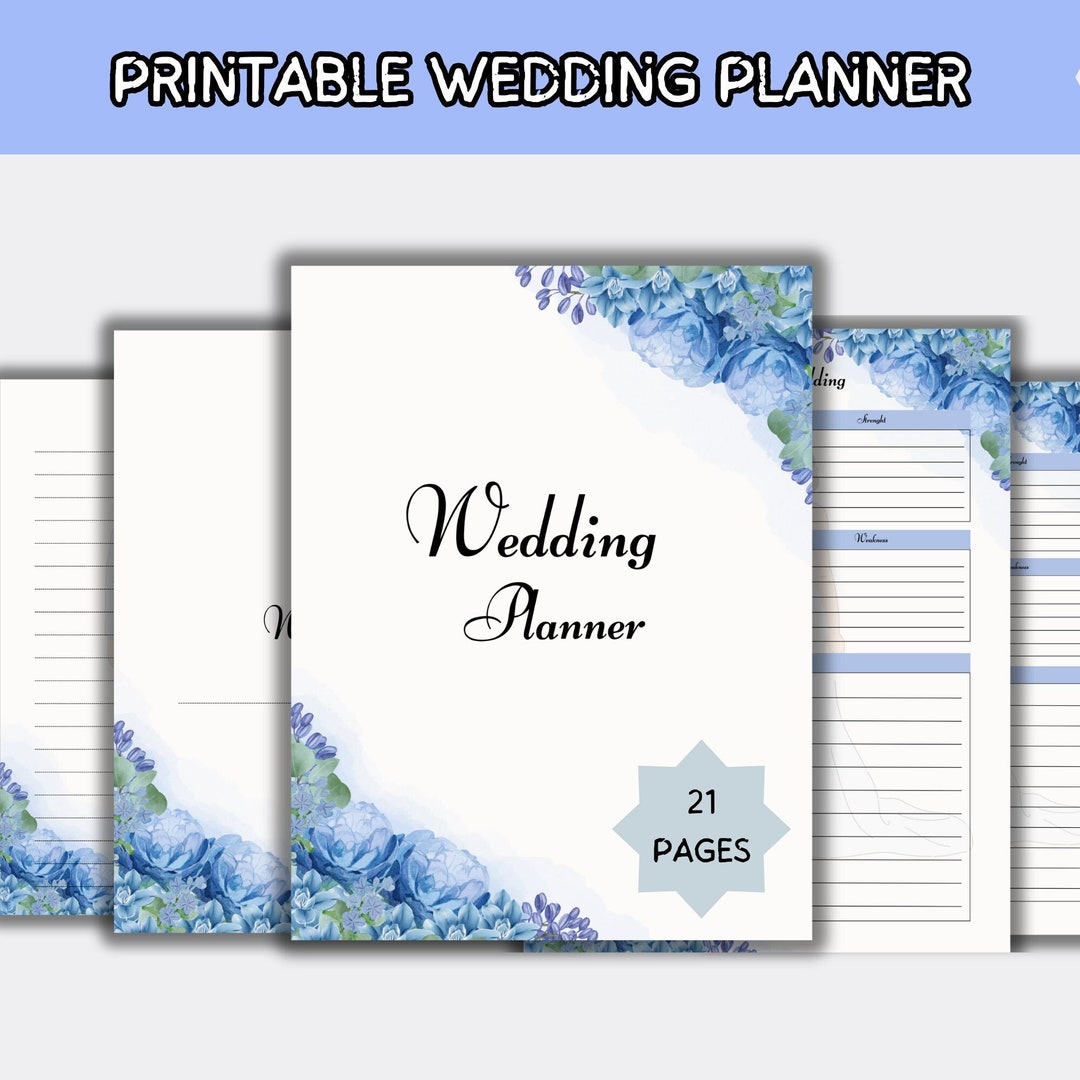 Printable Wedding, Planner Wedding Book, Floral Wedding Planner