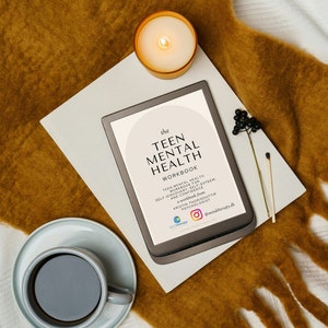 Mental Health Workbook Teens, Teen Self Care Workbook, Self Care for Teens, Teen Therapy Worksheet, Teen Self Love Journal, Student, School