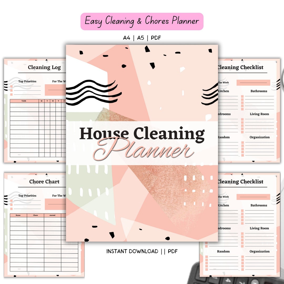 Printable ADHD Cleaning Checklist, Cleaning Schedule, Daily &amp; Weekly ...